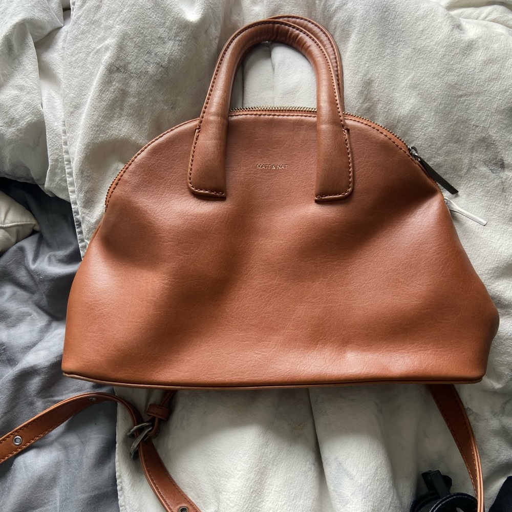 Tan Matt and Nat cross body or handle bag